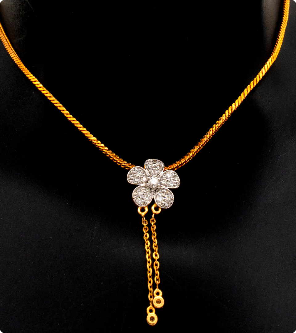 Swarga and Women Pendant and KP-534 Swarga’s pendants blend spiritual symbolism with contemporary design. Whether for daily wear or festive moments, they express grace and meaning in every detail.