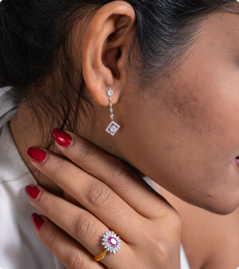 Swarga and Women Ring and KLR-1961 Swarga’s earrings are crafted to celebrate elegance and individuality. From timeless classics to modern designs, each pair brings effortless charm.
