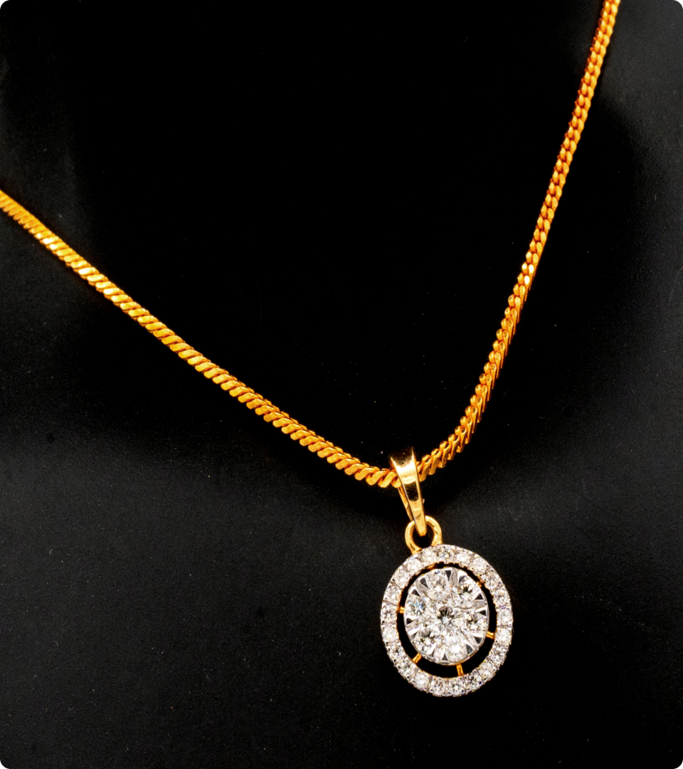 Swarga and Women Pendant and KP-531 Swarga’s pendants blend spiritual symbolism with contemporary design. Whether for daily wear or festive moments, they express grace and meaning in every detail.