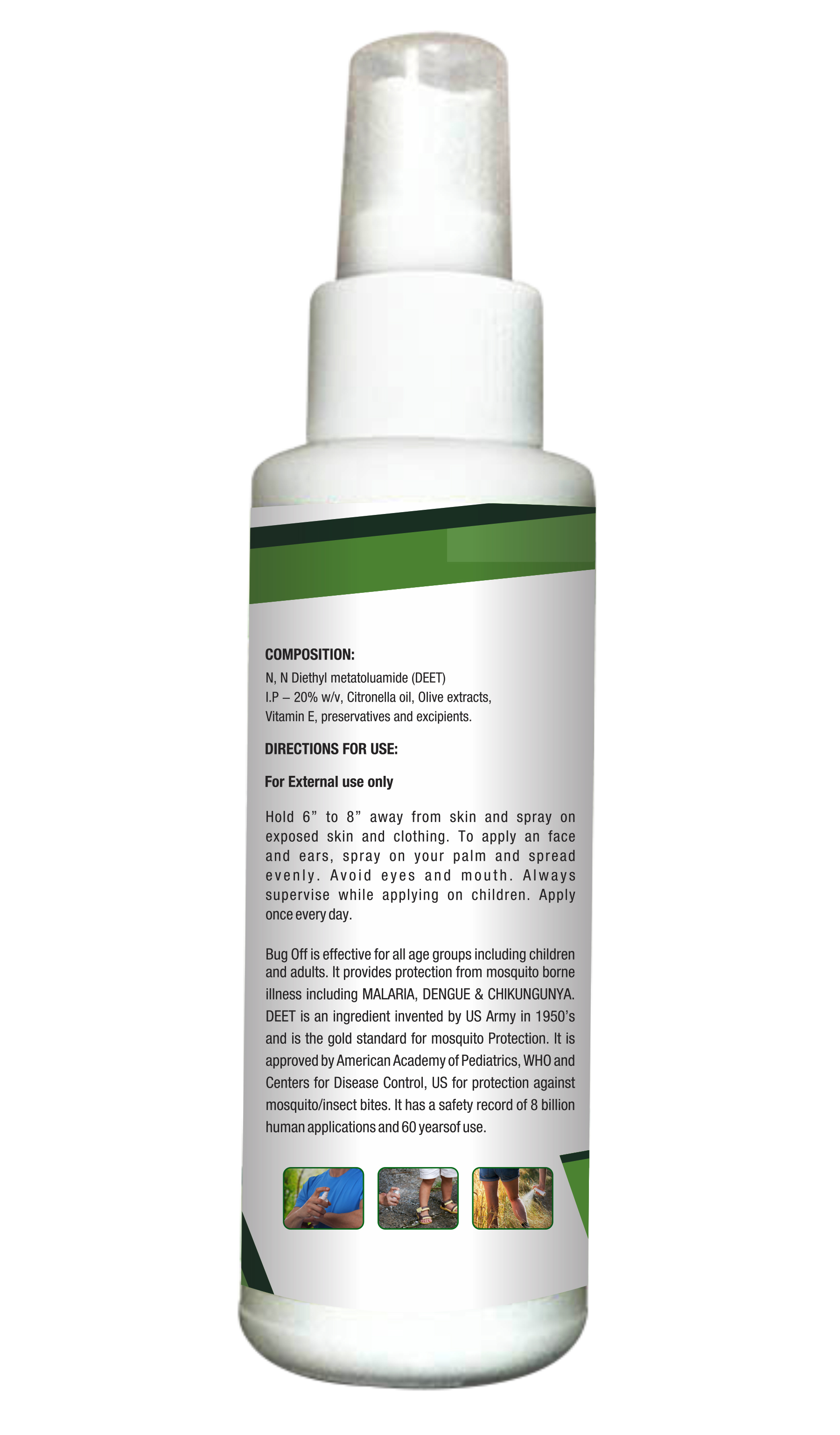 Trans Bug Off_100ml Keep bugs at bay with Trans Bug Off, a herbal mosquito repellent spray that’s safe for the skin and environment.